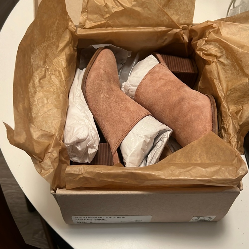 The Harper Mule in suede